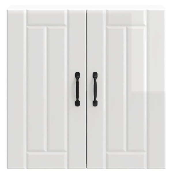 Armário de parede da cozinha Lucca madeira branco brilhante M 5