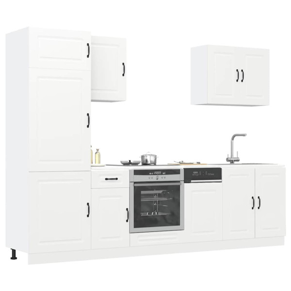 7 peças armário de cozinha conjunto Kalmar branco D