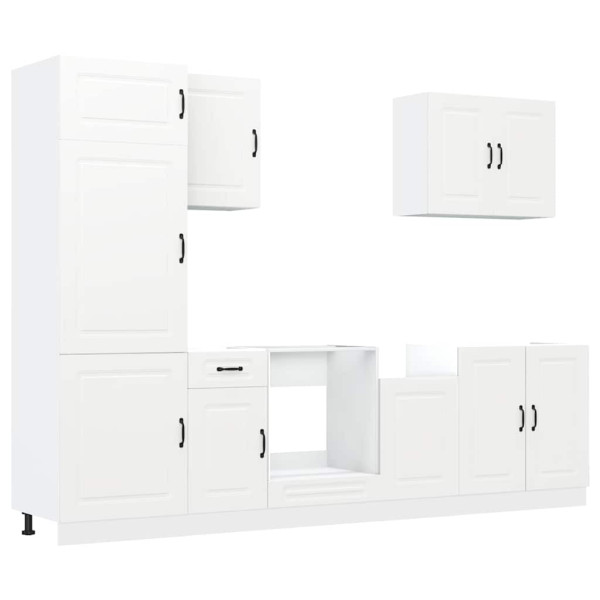 Mueble de cocina Kalmar blanco 7 piezas madera contrachapada M 2