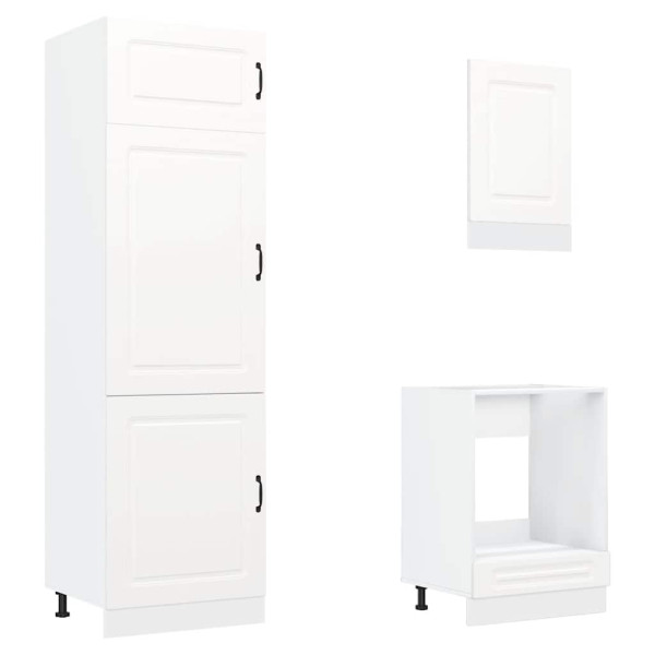 Mueble de cocina Kalmar blanco 7 piezas madera contrachapada M 5