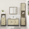 Set de muebles de baño 3 pzas madera contrachapada roble Sonoma 3