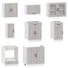 Mueble cocina Kalmar sonoma gris 8 pzas madera contrachapada 4