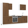 Mueble cocina Kalmar roble marrón 7 pzas madera contrachapada 1