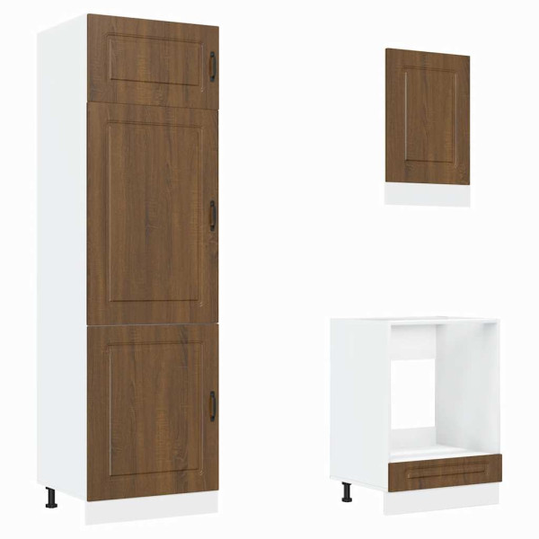 Mueble cocina Kalmar roble marrón 7 pzas madera contrachapada M 5
