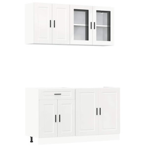 Mueble cocina Kalmar blanco de alto brillo 4 pzas H