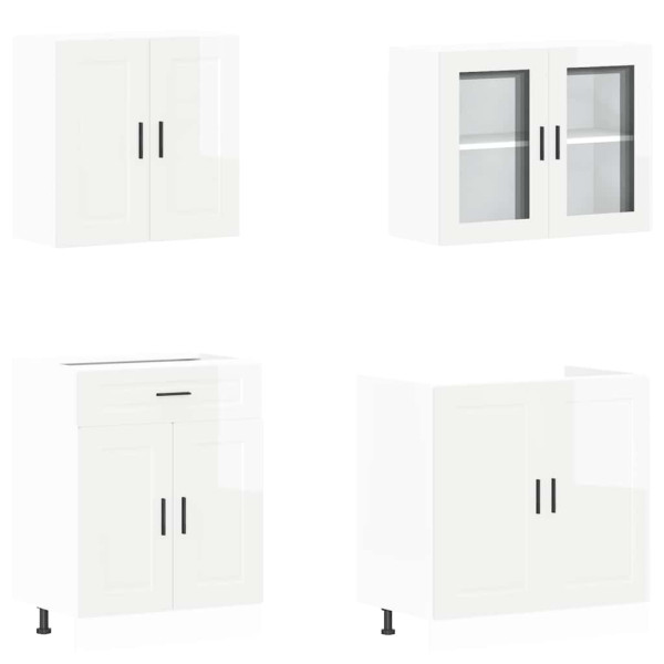 Mueble cocina Kalmar blanco de alto brillo 4 pzas M 4
