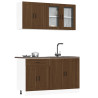 Mueble cocina Kalmar roble marrón 4 pzas madera contrachapada 1