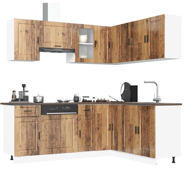 Mueble cocina Porto madera vieja 11 pzas madera contrachapada D