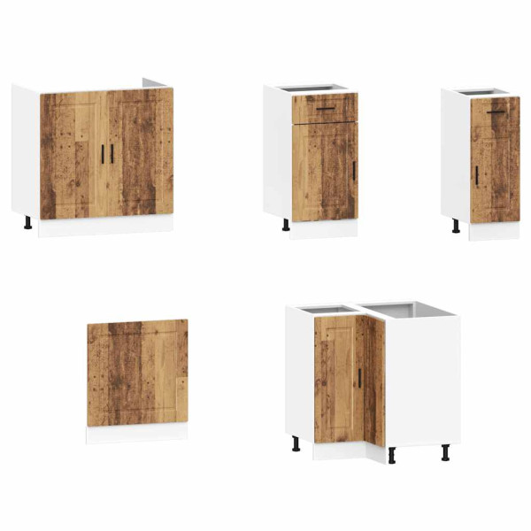 Mueble cocina Porto madera vieja 11 pzas madera contrachapada M 4