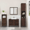 Set de muebles baño 3 pzas madera contrachapada roble marrón 3