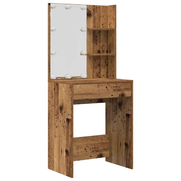 Conjunto toucador com luzes LED derivados madeira madeira velha M 5