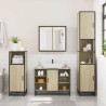 Set de muebles de baño 3 pzas madera contrachapada roble Sonoma 3