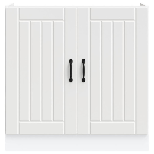 Mueble bajo fregadero Lucca madera contrachapada blanca M 4