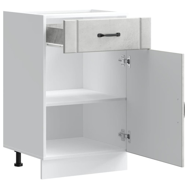 Mueble bajo de cocina Lucca madera contrachapada gris cemento M 5