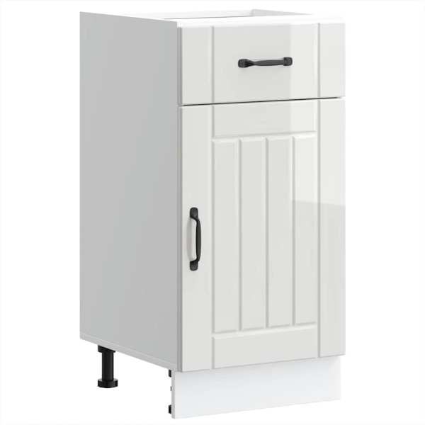 Mueble bajo de cocina Lucca blanca de alto brillo D