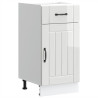 Mueble bajo de cocina Lucca blanca de alto brillo 1