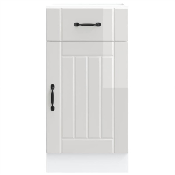 Mueble bajo de cocina Lucca blanca de alto brillo M 4