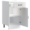 Mueble bajo de cocina Lucca blanca de alto brillo 5