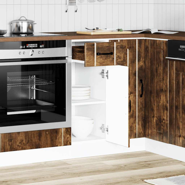 Mueble bajo de cocina Lucca roble ahumado M 2