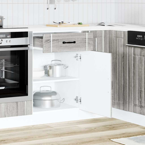 Mueble bajo de cocina Lucca madera contrachapada gris sonoma M 3