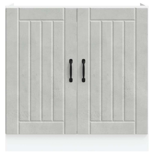 Armário baixo lavatório Lucca deriv. madeira cinzento cimento M 4