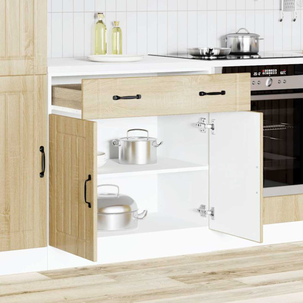 Mueble bajo de cocina Lucca roble sonoma D