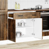 Mueble bajo de cocina Lucca roble ahumado 1