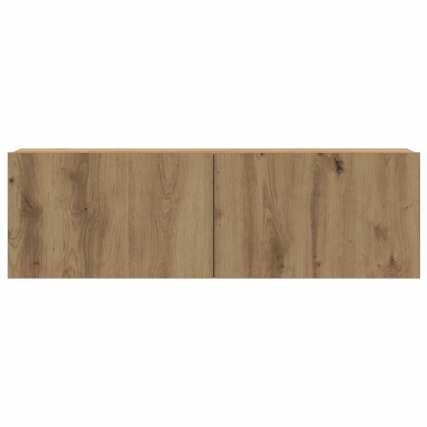 Mueble para TV de pared madera contrachapada artesanal 3 piezas M 5