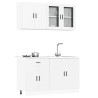 Mueble de cocina Kalmar blanco 4 piezas madera contrachapada 1