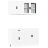 Mueble de cocina Kalmar blanco 4 piezas madera contrachapada 2