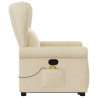 Silla de masaje reclinable de pie de tela color crema 5