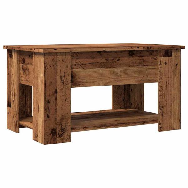 Mesa de centro madera de ingeniería madera antigua 79x49x41 cm M 2