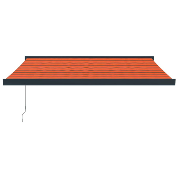 Toldo retrátil 3.5x2.5 m tecido e alumínio laranja e castanho M 3