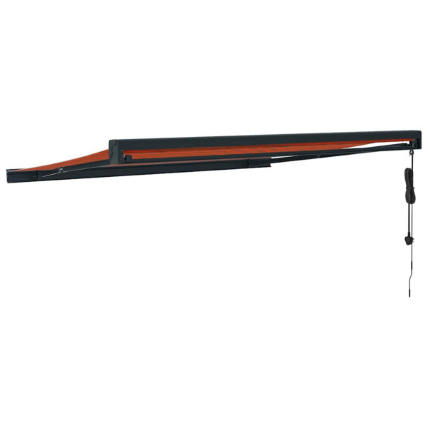 Toldo retráctil aluminio y tela naranja y marrón 3.5x2.5 m M 5