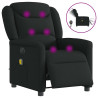 Sillón reclinable de masaje eléctrico tela negro 1