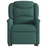 Sillón reclinable elevable tela verde oscuro 5