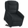 Sillón eléctrico reclinable elevable de tela negro 3
