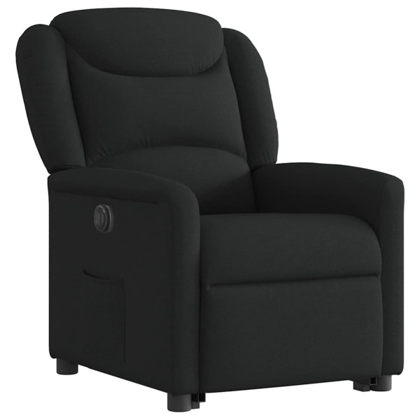 Sillón eléctrico reclinable elevable de tela negro M 4