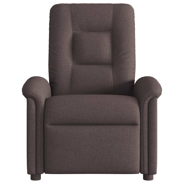 Sillón reclinable de masaje eléctrico tela marrón oscuro M 5