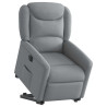Sillón eléctrico reclinable elevable de tela gris claro 3