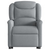 Sillón eléctrico reclinable elevable de tela gris claro 5