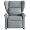 Sillón reclinable de masaje eléctrico tela gris claro 4