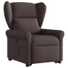 Sillón reclinable elevable tela marrón oscuro 3
