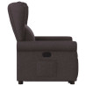 Sillón reclinable elevable tela marrón oscuro 5