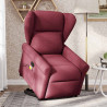 Poltrona de massagens reclin. elevatória tecido vermelho tinto 2