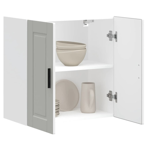 Armario de pared para cocina Porto madera de ingeniería blanca M 4