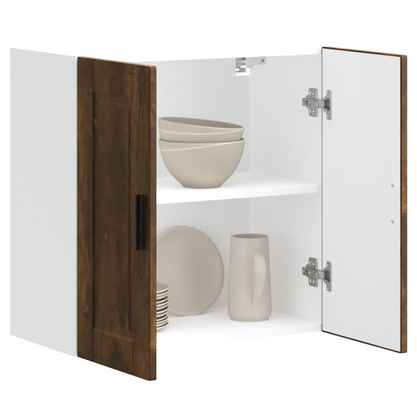 Armario de pared cocina Porto madera ingeniería roble ahumado M 4