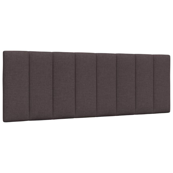 Cabecero de cama acolchado tela marrón oscuro 120 cm D