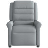Sillón reclinable eléctrico tela gris claro 5