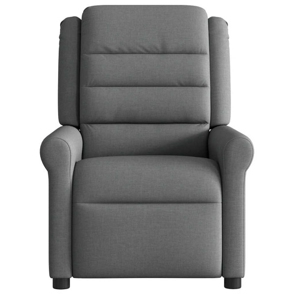 Sillón reclinable de masaje eléctrico tela gris oscuro M 5